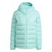 adidas Dames Terrex Multi Light Down CLIMAWARM Hooded Jacket, semi flash aqua, XL