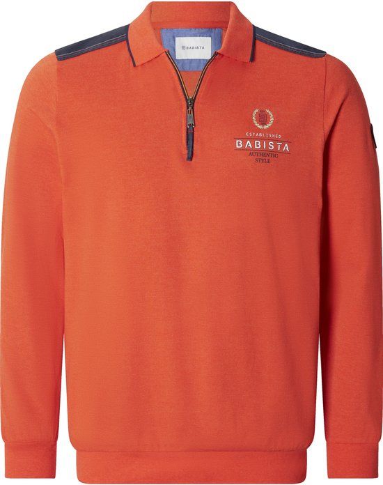 Babista heren Poloshirt Met Lange Mouwen - 56/58 - lichtrood - Plus Size