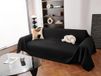 Housse de canapé - Housse de canapé d'angle - Housse de loveseat - Convient à toutes les saisons - Coussin de canapé - Housse de canapé imperméable - Matériau ripstop durable - Housse de canapé en polyester - Noir - Modèle amélioré - 280 x 180 cm