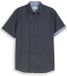 Tom Tailor - Korte Mouw Overhemd - Mannen - M - Blauw - Katoen - 1049604