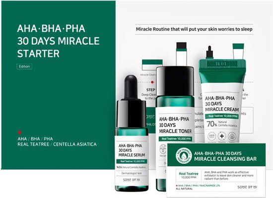 Some By Mi AHA BHA PHA 30 Days Miracle Starter Kit 4st (30g, 30ml, 10ml, 20g)