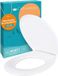 Calmwaters® WC Bril Premium Antibacterieel Softclose - Made in EU Inox-fitting Duroplast Toiletbril Afneembaar klassiek ovaal Zitoppervlak