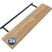 Casaria Étagère murale Étagère flottante 110cm Lot de 3 Chêne + support