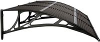 vidaXL Deurluifel 300x75 cm Polycarbonaat Zwart