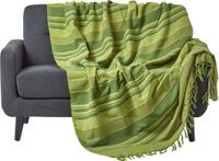 Homescapes Marokko sprei groene strepen, 150 x 200 cm