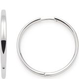 Leonardo Jewels Creole Bravo, 023573, 1 paar klapcreolen van roestvrij staal, zilverkleurig, 3,2 cm diameter