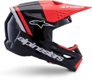 Alpinestars S-M3 Radium Casque Cross Noir Rouge Fluoro Blanc Brillant XL