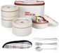 Unyqoos Draagbare Lunchset met Geïsoleerde Warmhoudcontainers en Bestek voor Onderweg, 5 Delen