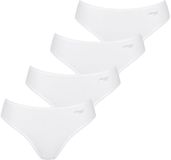 Sloggi Pure Comfort Tai-slip voor dames, wit, effen, 4 stuks