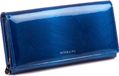 PATRIZIA PIU portefeuille femme, grand, protection RFID, cuir véritable, fermeture éclair, 19 cm, bleu
