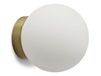 Antidark Plafonnier LED Palla C135, IP44, laiton/opale - Salle de bains - Verre