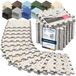 Tapis de puzzle - 30 x 30 cm - 18 pièces - Mousse EVA - Noir