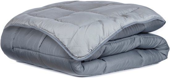 Tweekleurig Zelesta Everyday Duo Dekbed - Donkergrijs & Zilvergrijs 240x220cm