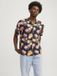 JACK&JONES JORLUKE TAMPA AOP SHIRT SS SN Hommes Chemises S Coupe ample Viscose Dark Navy Manches courtes Col classique Boutons Pas de poches Printemps/Été