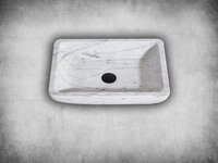 Mawialux Feroz Opzet Waskom - Carrara Marmer - Wit - 50x36 cm