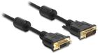 Delock DVI-D Beeldscherm Verlengkabel - zwart - 1 meter