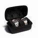 AUKURA Hard Shell Reishorlogekoffer met 2 Gleuven, Opbergruimte en Organizer voor Mannen en Vrouwen, met Anti-Uurwerk Horlogekussentjes (Zwarte Stof, 2 Gleuven)