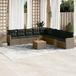 Maison Exclusive - Ensemble de jardin, composé de 10 pièces avec coussins, gris, en polyrotin