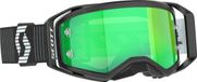 Scott Sports SA Crossbril, Zwart/Wit met Reflecterende Groene en Heldere Lens