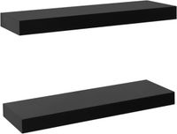 vidaXL Wandplanken zwevend 2 st 40x20x3,8 cm zwart