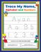 Trace My Name Alphabet and Numbers Workbook for Ayan