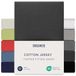 Dreamzie Hoeslaken Dekmatras 90x200 cm - 100x200 cm, 100% Katoen Jersey, Dekmatras Hoogte Tot 15 cm, Hypoallergeen, Oeko-Tex, Zwart