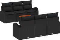 vidaXL Tuinbank - Zwart - Polyrattan