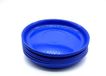Kimmel Set van 6 borden 14 cm, blauw, herbruikbaar, kunststof, feestservies, kinderservies