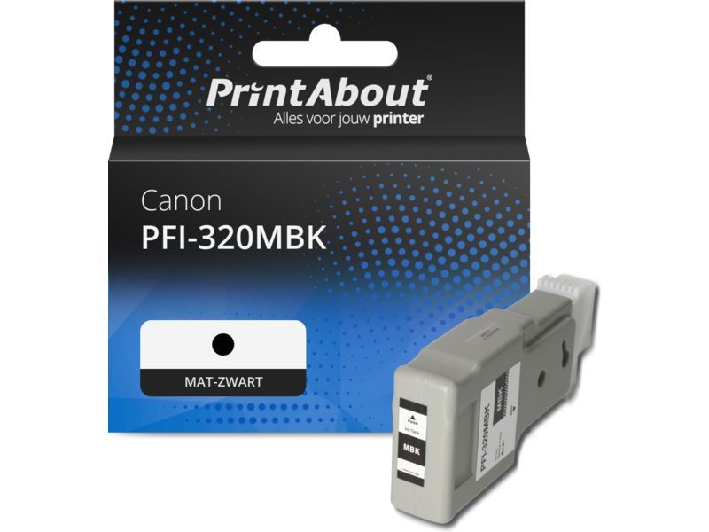PrintAbout Inktcartridge PFI-320MBK Mat-zwart Hoge capaciteit geschikt voor Canon