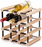 SMH LINE® Wijnrek - 12 flessen - Traditional Wijnrek - Metaal en Hout