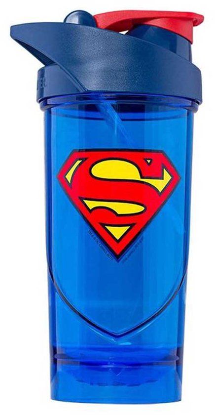 Shieldmixer Hero Pro Classic Shaker Superman Classic - BPA-vrij - Gym Accessoires - Eiwitshaker - Fitness Drinkfles - Blauw - 700ml