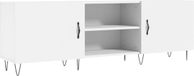 vidaXL meuble TV, bois de manguier, blanc, 150x30x50 cm