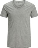 Jack & Jones Basic V-Neck T-shirt Light Grey Melange XS