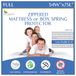 Volledige Four Seasons Essentials Matrasovertrek voor tweepersoonsbed (20,3 tot 27,9 cm diep), waterdicht, met hoogwaardige hypoallergene ritssluiting, beschermt tegen stof en allergenen