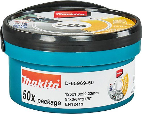 Makita Doorslijpschijf 125X1,0mm RVS - D-65969-50
