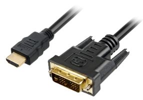 Sharkoon HDMI/DVI-D Kabel - 1m - Zwart
