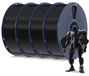 PLA filament d'imprimante 3D, 1,75 mm, 4 paquets de 1 kg, noir