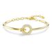 Swarovski Dextera armband, Ronde slijpvorm, Wit, Goudkleurige toplaag