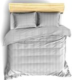 De Witte Lietaer Zygo Dekbedovertrek - Tweepersoons - 200x200/220 cm - Silver