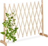 Relaxdays Plantenklimrek - uitschuifbaar - tot 275 cm - hout