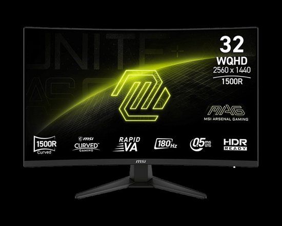 MSI MAG 321CQF E18 computer monitor 80 cm (31.5") Wide Quad HD Zwart