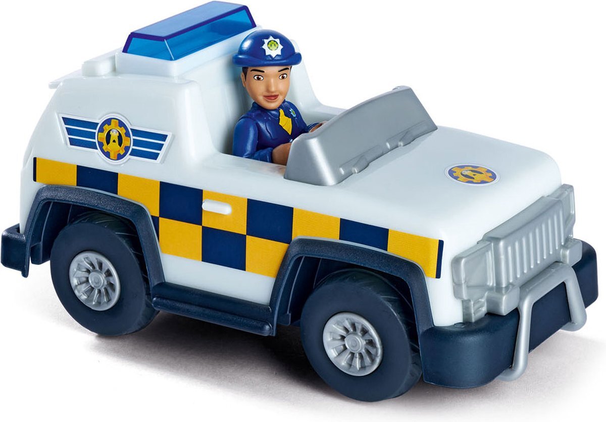 SAM B.V. brandweerman sam politie 4x4 jeep met speelfiguur