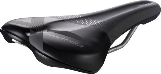 Selle Italia X-BOW TI316 - Fietszadel - MTB - Ergonomisch ontwerp - TI316 L1 - Zwart/grijs