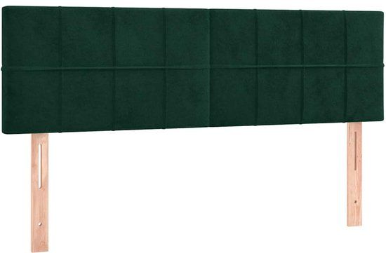 vidaXL Hoofdbord 144x5x78/88 cm fluweel donkergroen