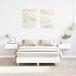 Maison Exclusive - Lit simple exclusif - Structure de lit sans matelas, blanc, 120x190 cm, en panneaux de particules