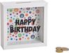 G. Wurm Tirelire Joyeux Anniversaire - avec verre - blanc - 15 cm - bois