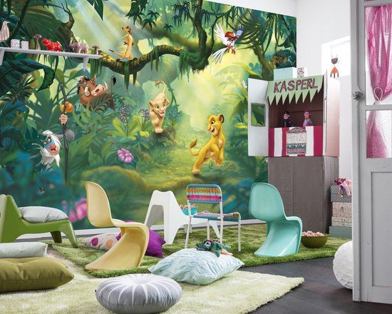 Fotobehangfactory Komar Fotobehang Lion King Jungle - 368 x 254 cm - Papier - Inclusief lijm