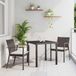 Maison Exclusive - Salon de jardin, 3 pièces, marron et noir, en PE-rotin
