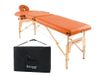 QUIRUMED Inklapbare Houten Massagetafel Easy, Kleur oranje, 186 x 66 cm
