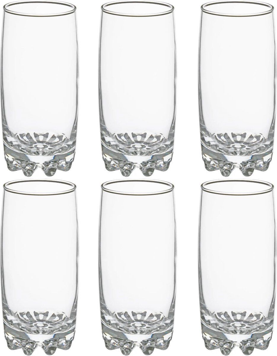 Secret de Gourmet Set van 12x longdrink glazen Tin 380 ml - Transparant